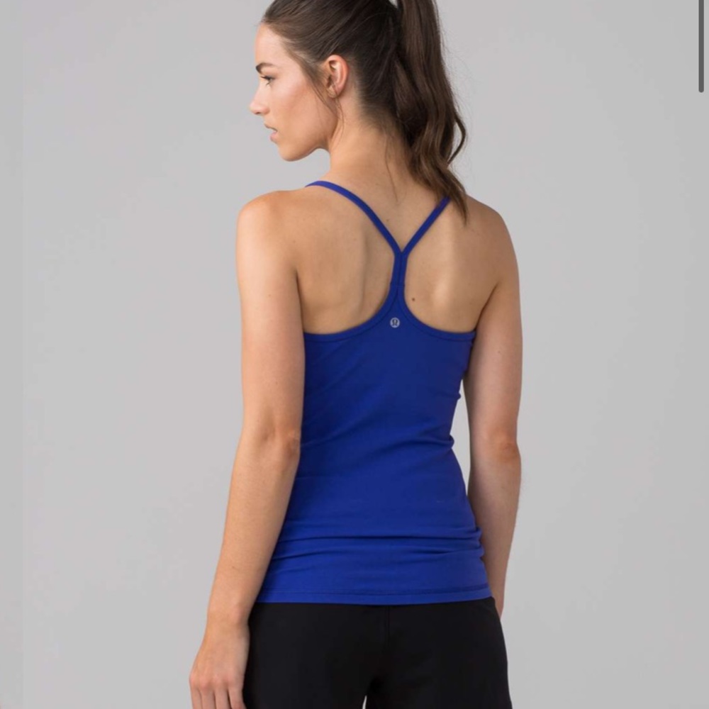 Lululemon Power Y Tank Top Royal Blue Size 8